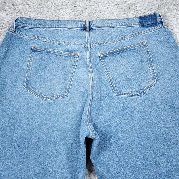 Abercrombie 24 Short 37 Ultra High Rise 90s Straight Curve Love Jeans Blue - Picture 3 of 10